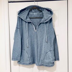 Tommy Bahama Quarter Zip Hooded Cotton Sweatshirt.